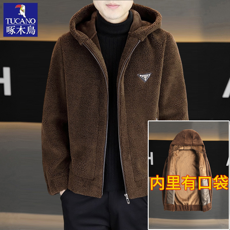 啄木鸟冬季双面一体绒外套