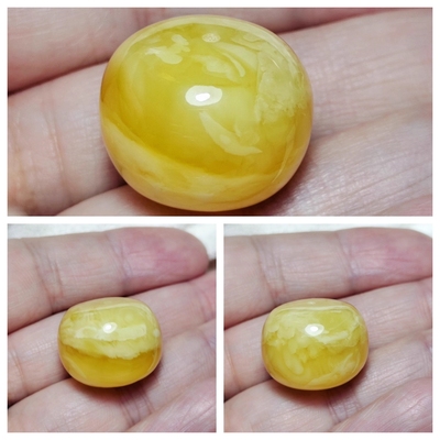 蓝色石头散珠配珠蜜蜡无镶嵌