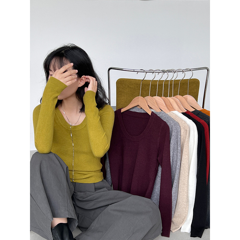 秋冬韩系百搭加厚针织内搭打底衫