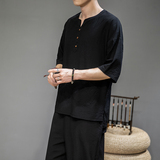 风条纹宽松大码透气短袖休闲上衣A011-1-T223-P48，男装T恤，电商A011-1（原4007）