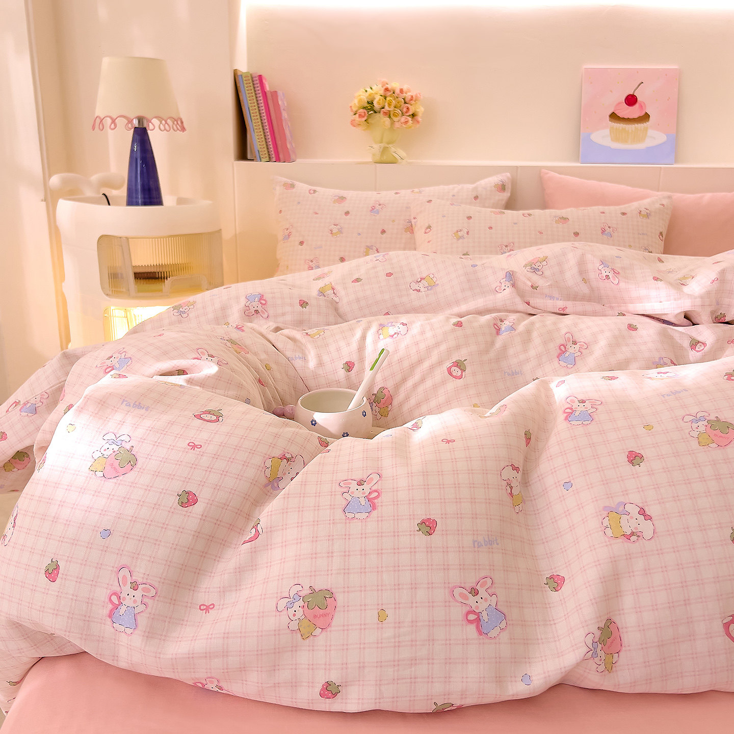 格子兔2025新款纯棉小温暖双层纱单品被套系列（可定做尺寸）,床上用品,被套,淘宝优惠券,粉丝福利购,淘宝优惠卷
