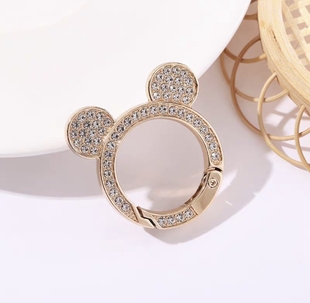 汽车钥匙扣挂件弹簧扣挂件镶钻钥匙环带钻创意钥匙圈 机车钥匙扣