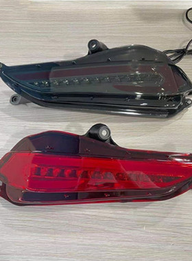 适用18-21款威驰vios后杠灯流光3功能LED后保险杠尾灯熏黑色改装