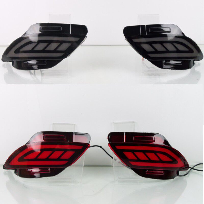 适用雷克萨斯09-15款流光后杠灯启动扫描流水后保险杠LED尾灯改装