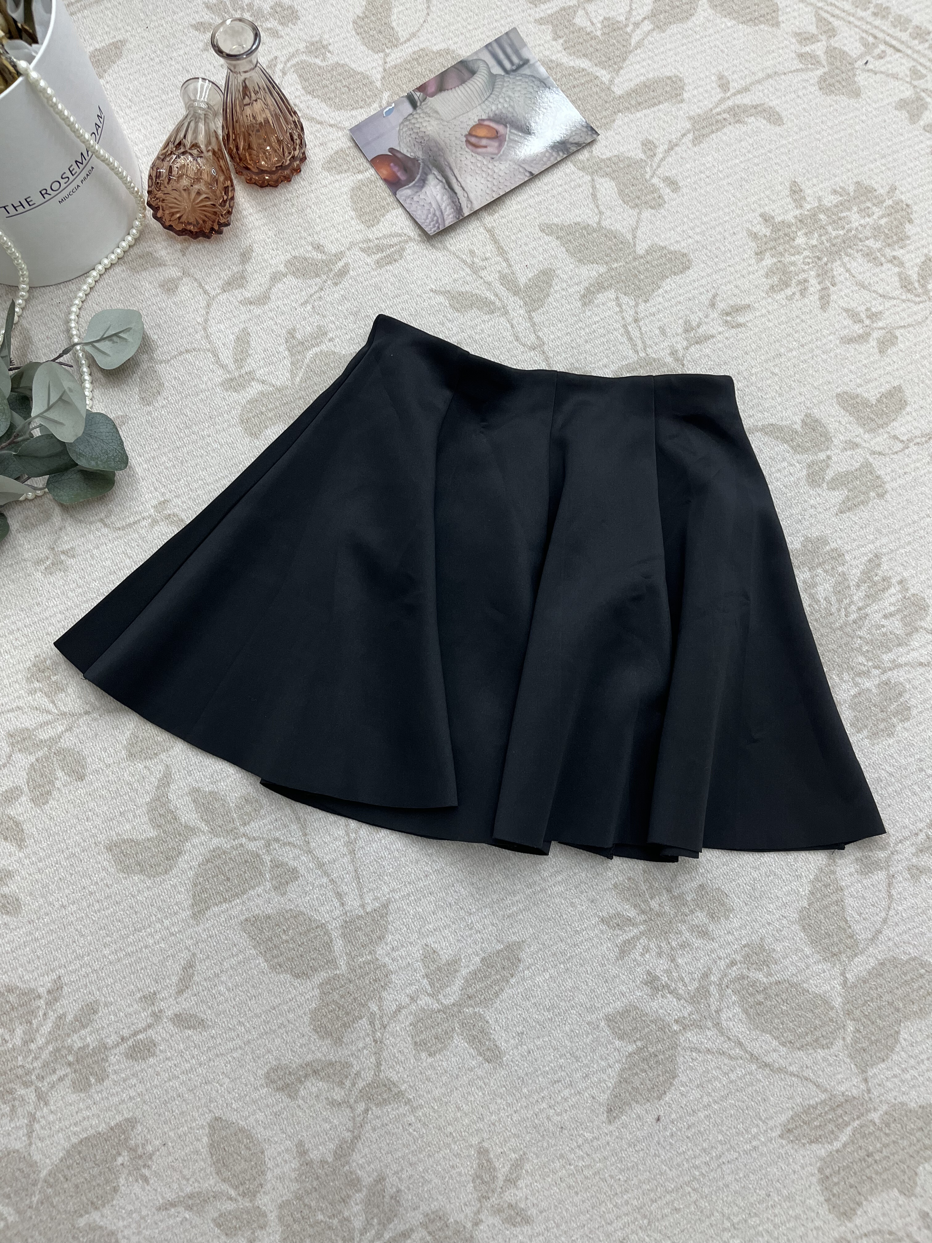 高品质百搭韩版秋季新款复古高腰A字短裙女