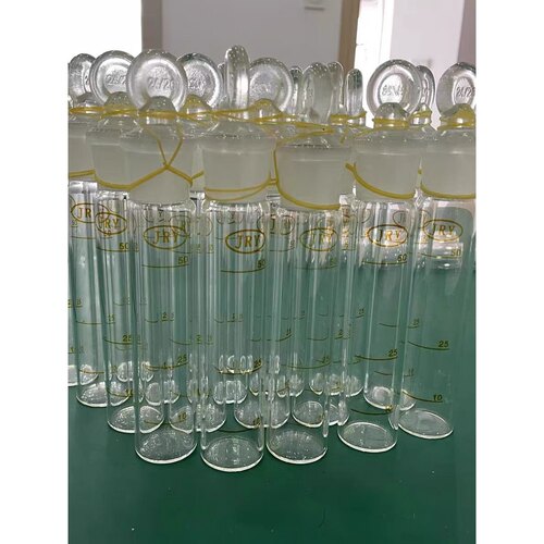 玻璃消解管50ml/100ml玻璃消解管带刻度开槽塞耐高温玻璃平底试管