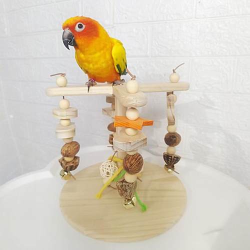 鹦鹉啃咬玩具桌面站台站架鸟用品