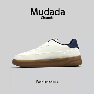 外贸德国单全皮面通勤男鞋防水耐磨小众德训鞋美式复古风男士板鞋