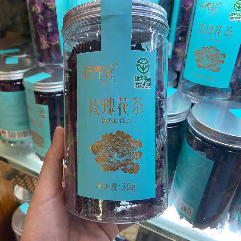 【胖东来代购】东来超市花养花玫瑰花茶代用茶重瓣红玫瑰35g/盒