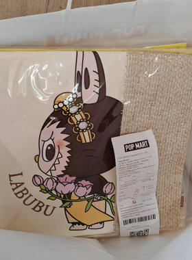 泰国限定白色单肩包 泡泡玛特 labubu拉布布 帆布包 曼谷入手
