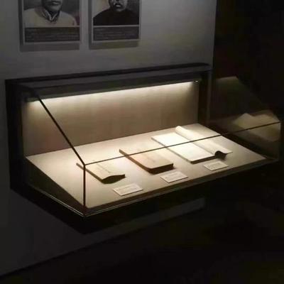 靠墙液压玻璃展示柜定制壁龛挂墙