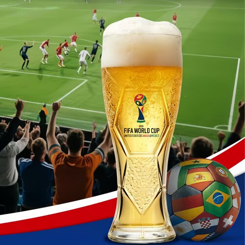 2026世界杯玻璃大容量啤酒杯