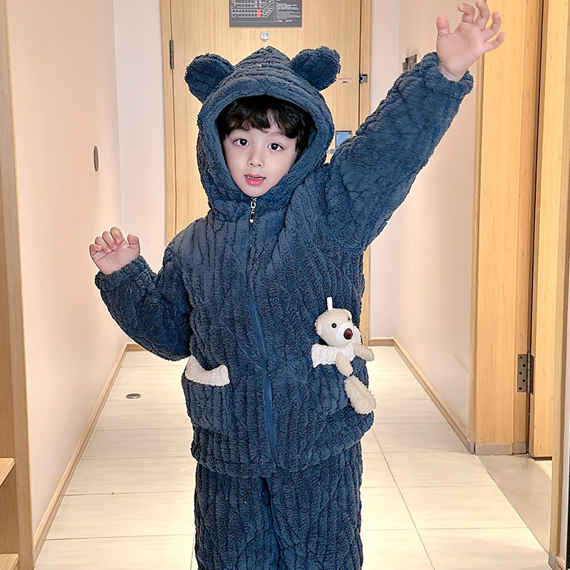 可外出三层夹棉加厚加绒亲子儿童睡衣冬季女童法兰绒宝宝男孩保暖,童装/婴儿装/亲子装,家居服套装,淘宝优惠券,粉丝福利购,淘宝优惠卷