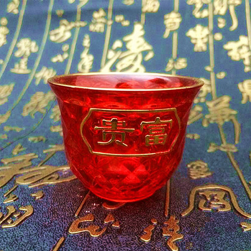 水晶供杯供佛水杯三杯套贡杯拜神茶杯神前供杯神台柜前供杯供佛杯 - 封面