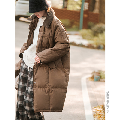 拼接中长款中长款羽绒服