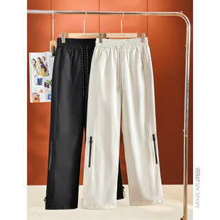 轻暖工装 松紧腰系带宽松羽绒裤 裤 篙密防风 女 90%鸭绒 小耳出品