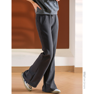 长腿精 松紧腰休闲裤 萣制云朵绒 立裁微喇 加厚带弹力 小耳出品