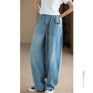 雪花砂洗 亲肤棉 立裁裤 脚 小耳出品 镰刀牛仔裤 街头雅痞老爹裤