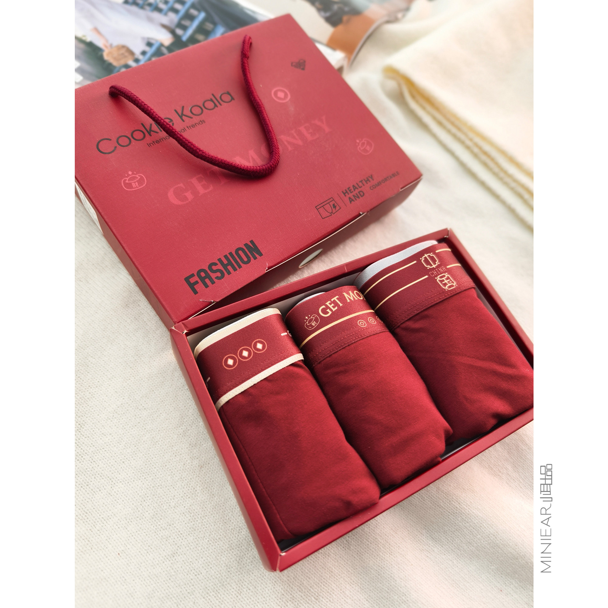 一盒3条装男士纯棉内裤