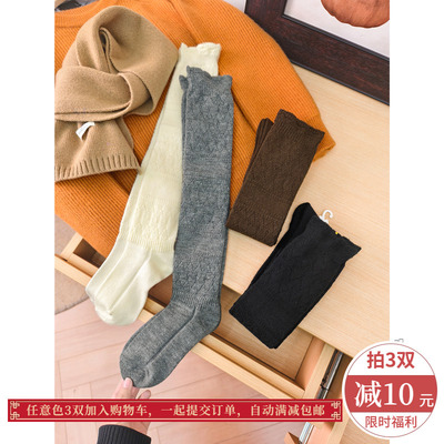 小耳出品复古花边堆堆袜小腿袜