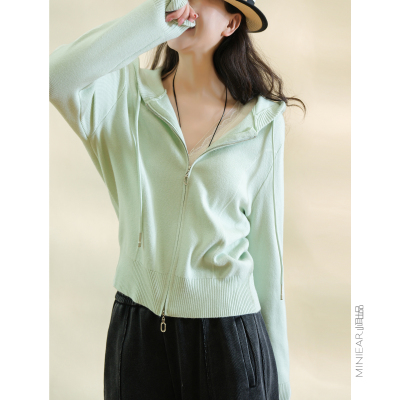 小耳出品慵懒连帽针织衫