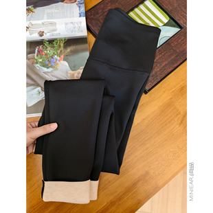 高腰显瘦弹力打底裤 小耳出品 羊绒蛋白 鲨鱼小黑裤 女 加绒加厚