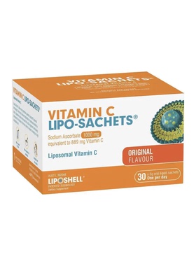 澳洲直邮LIPO-SACHETS脂质体维C维D补铁剂免疫力补血贫血5gx30袋