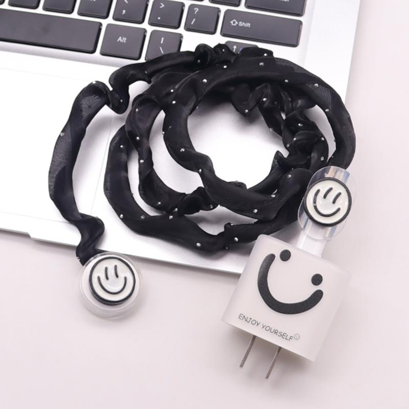 适用苹果手表watchS10 数据线保护套s9充电器防折断SE电线网纱套