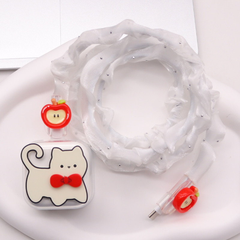 数据线保护套17pro适用苹果40W/20W充电器16max绕线器快充15防折