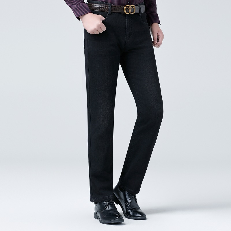 2025新款男士牛仔裤秋冬厚款男裤高端男式直筒裤水洗品牌中腰