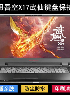 适用吾空X17武仙键盘保护膜17.3寸笔记本电脑防尘防水套降噪透明