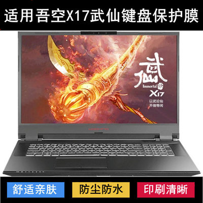 适用吾空X17武仙键盘保护膜17.3寸笔记本电脑防尘防水套降噪透明