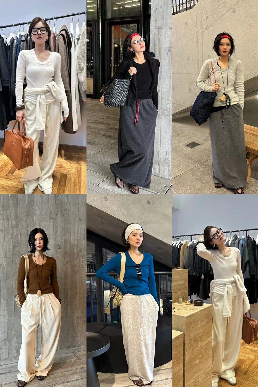 ONI欧尼~秋上新100%绵羊毛极简U领长袖针织衫