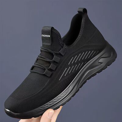 飞织透气运动休闲鞋男防滑耐磨