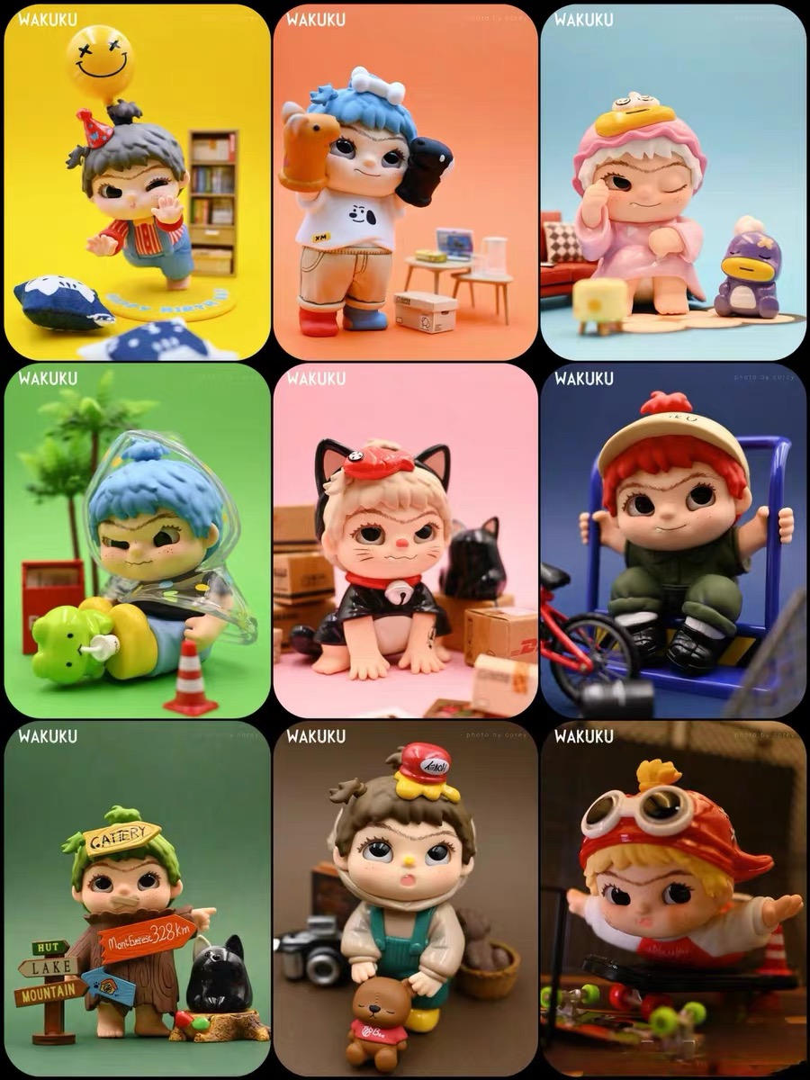 正版现货WAKUKU哇库库童年重映会系列盲盒确认款潮玩公仔摆件礼物