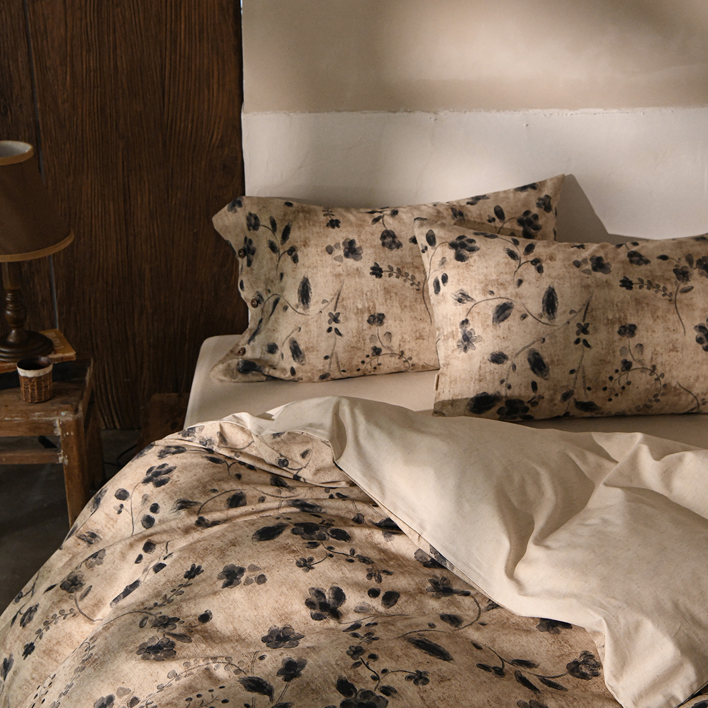 南法假日竹节棉麻绣花长绒棉亚麻四件套全棉纯棉床上用品床单被套