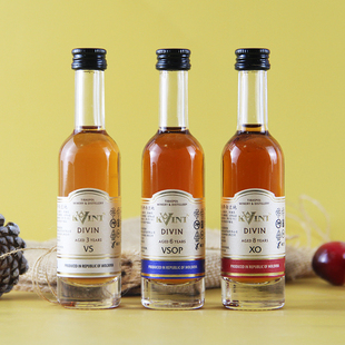 摩尔多瓦进口小瓶洋酒金刻XO白兰地VSOP酒伴小酒版50ml
