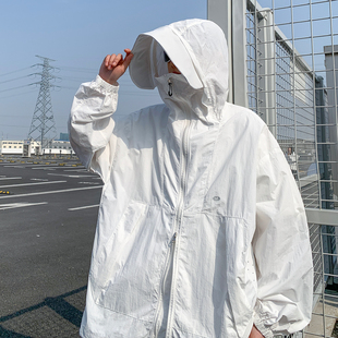 冰丝防晒衣男夏季 户外登山外套潮牌运动速干青少年凉感皮肤衣 薄款