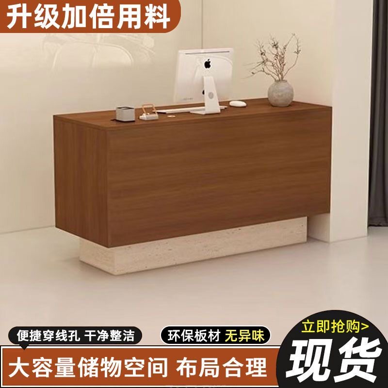 前台接待台轻奢收银台中岛台展示台现代简约服装店美容院柜台现货