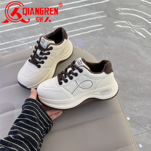 3515强人女鞋冬季加绒运动休闲鞋女厚底百搭2025新款保暖棉鞋女41