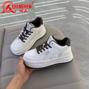 3515强人女鞋加绒小白鞋女厚底休闲板鞋女保暖2025新款女棉鞋41