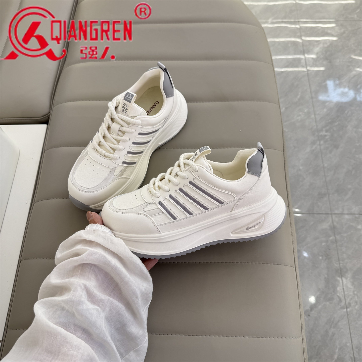 强人厚底轻便阿甘鞋女秋季新款图片