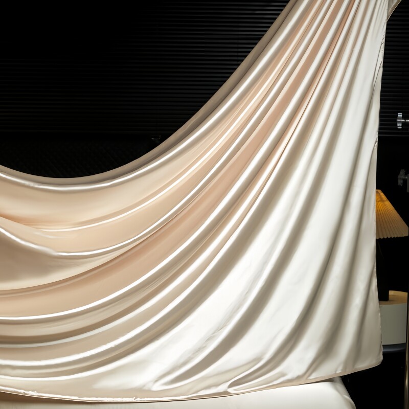 纯色真丝床单单件丝滑裸睡桑蚕丝高端丝绸被单三件套凉感床品