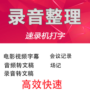 听音打字 打字幕速录拔词 会议记录 视频字幕 音频转换文字word