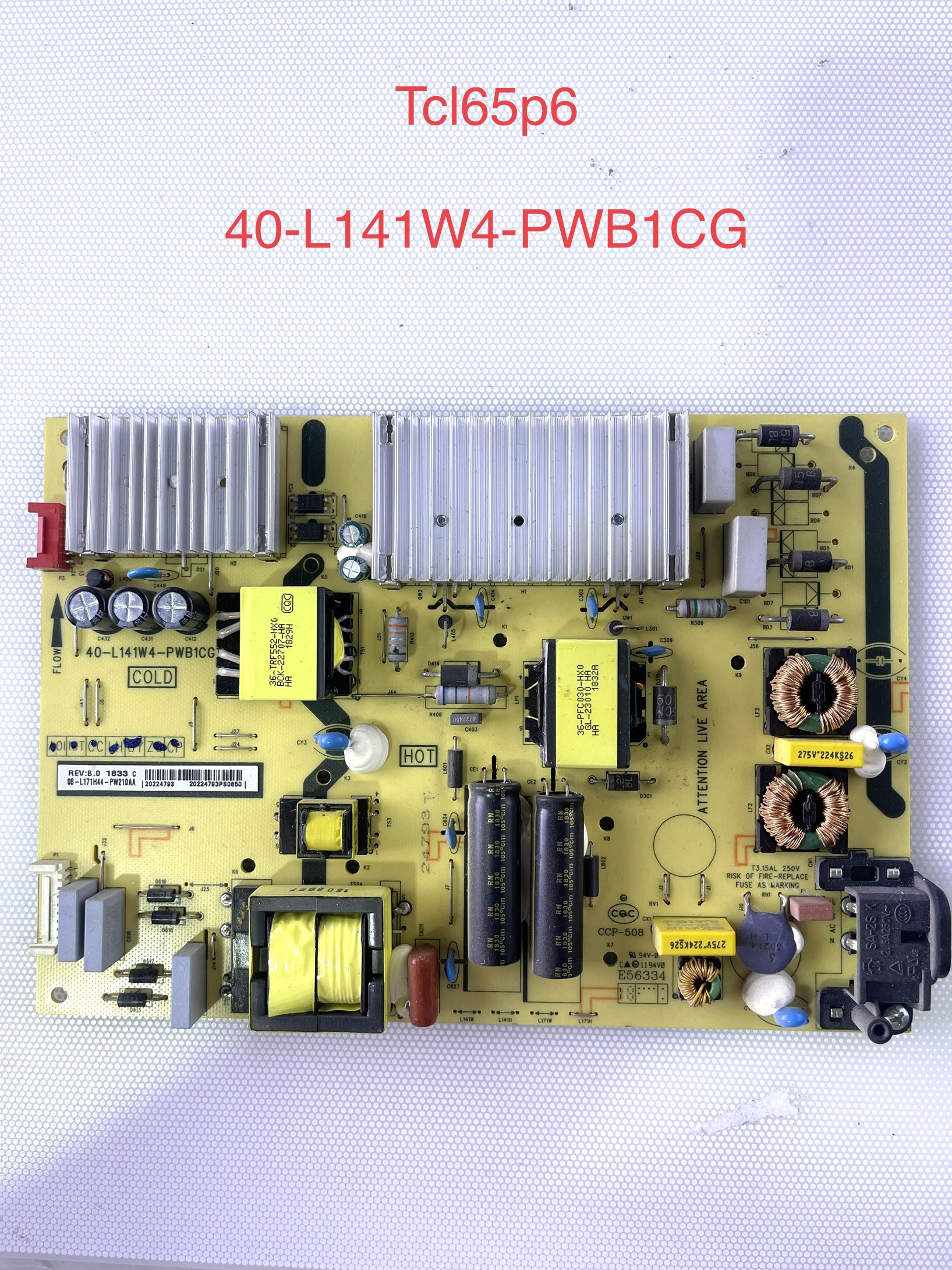 原装TCL 65P5V6 65P6 65L2 55C5电源板40-L141W4-PWC1CG