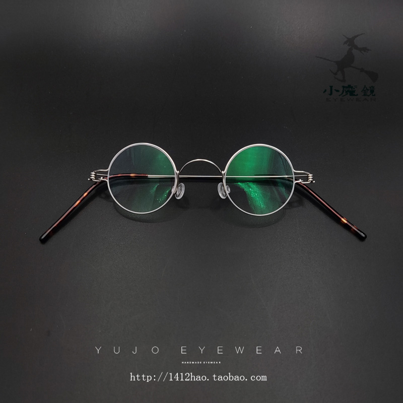 复古文艺小框眼镜圆形防蓝光近视