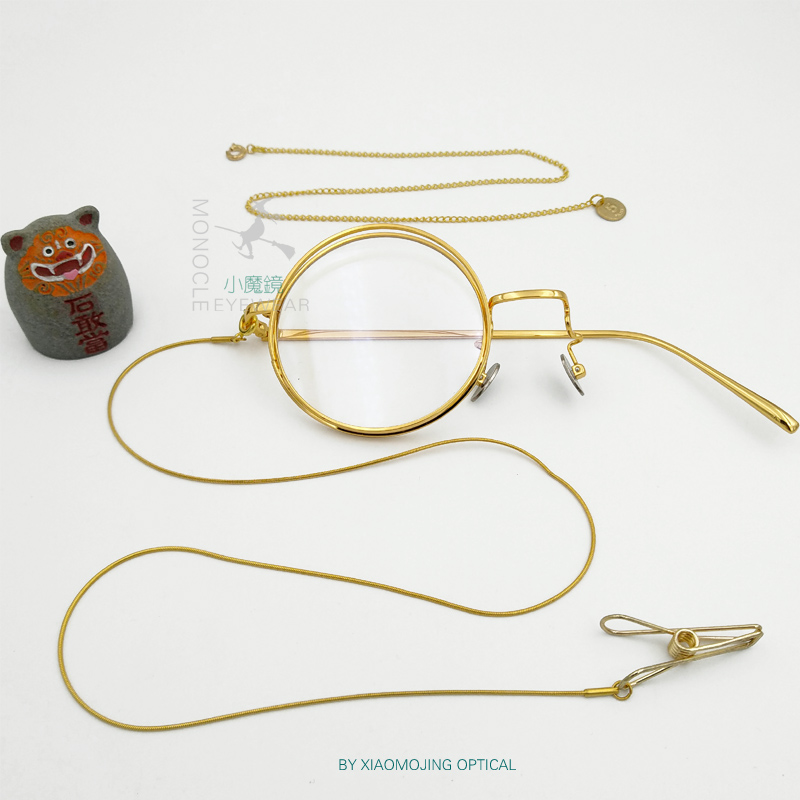 pl单片眼镜 手工定制装饰配近视 汉服 阿蒙眼镜顾昀cos单边眼镜框