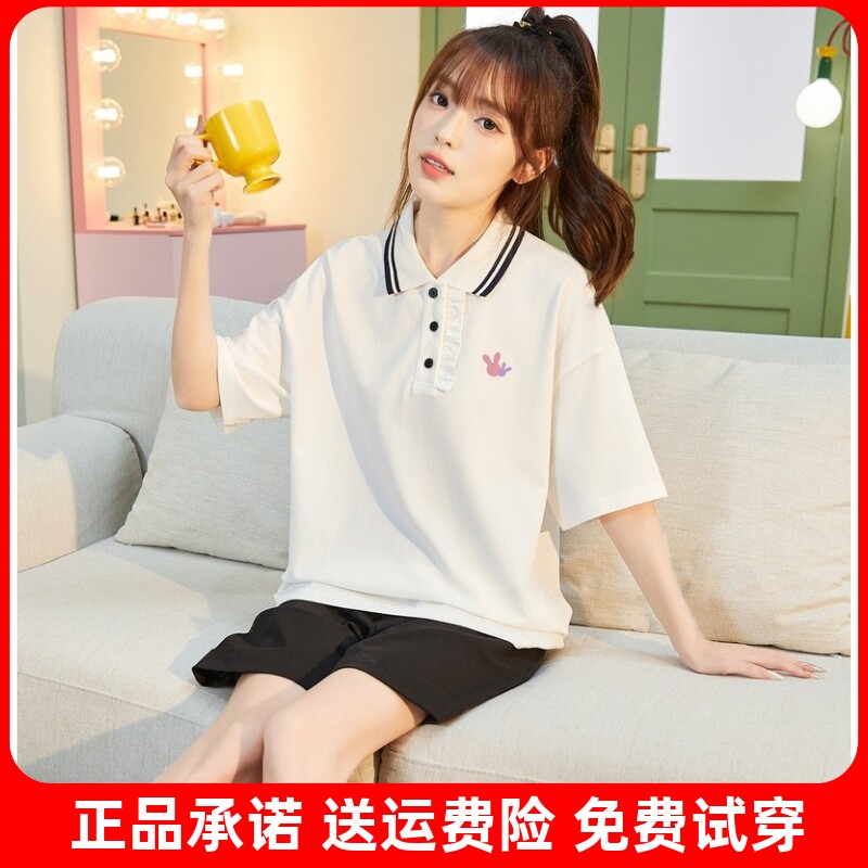 唐狮早春新款polo衫t恤女2026夏季白色短袖宽松流行打底半袖上衣