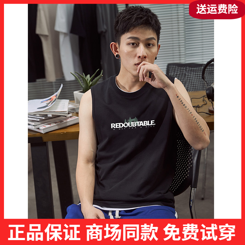 唐狮2026夏季新款男背心坎肩无袖T恤宽松日系上衣圆领内搭汗衫潮