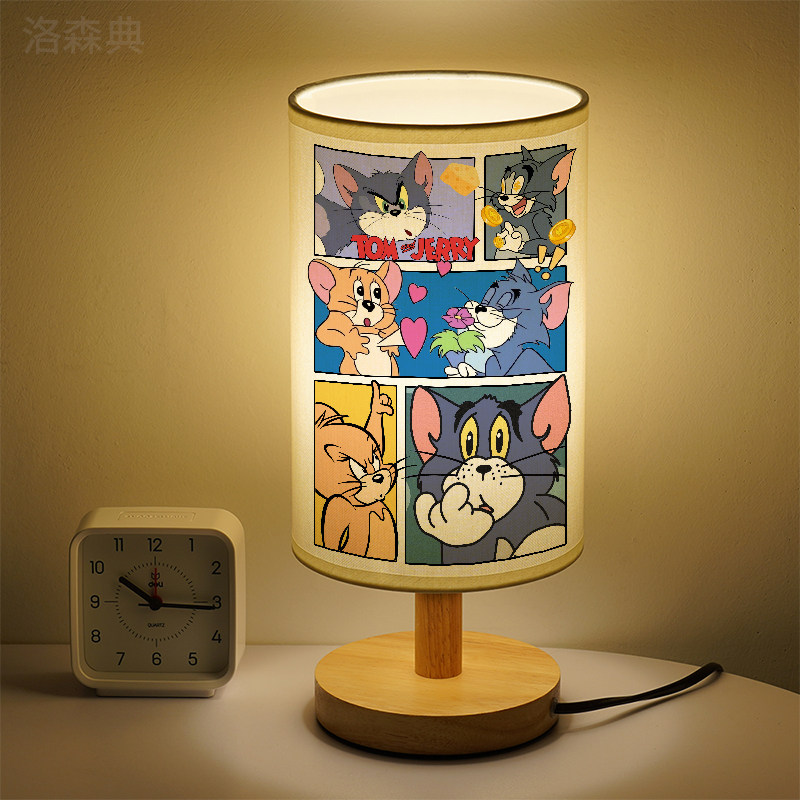 洛森典布卧室卡通实木暖光小夜灯
